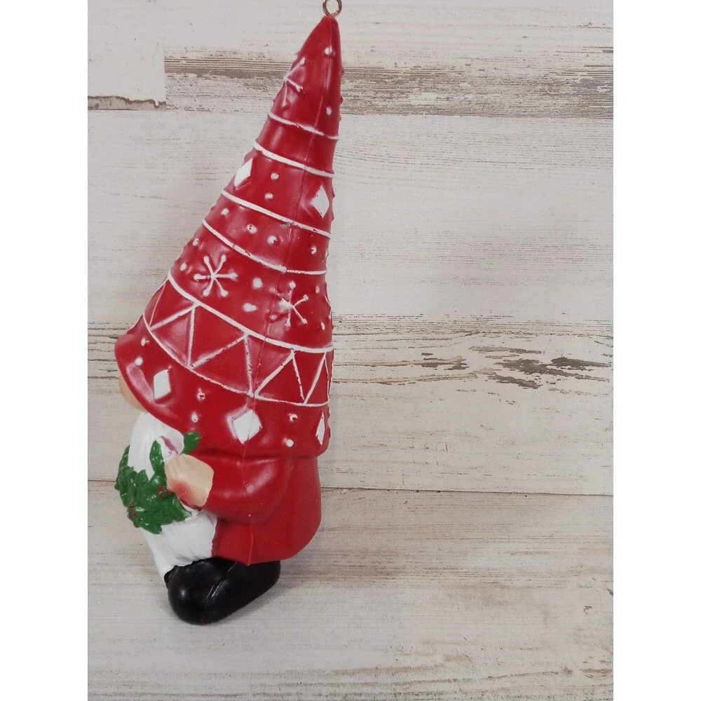 Christmas Small Plastic Gnome Decor For Inside Or Outside Or Large Ornament